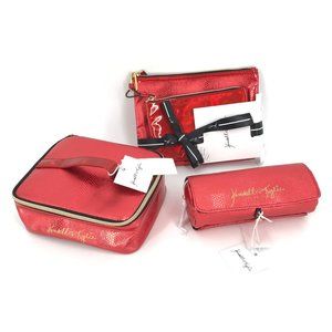 NWT 4-Piece Kendall & Kylie Red Makeup Bag Set